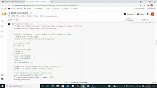 Write Functions in Python: spiral matrix with Python | Google Colab || 01