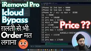 iRemoval Pro iCloud Unlock Price. Xr To 14 pro Max Unlock Bypass. Don't Submit Order 😠