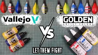VALLEJO Model Air vs GOLDEN ACRYLICS High Flow Comparison