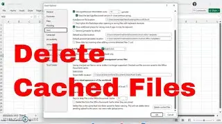 How to Delete Cachsed in Files in Microsoft Excel! Make The Software More Efficent! 
