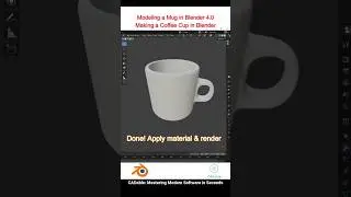 Modeling a Mug in Blender 4.0 | Making a Coffee Cup in Blender 