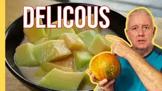 Thai Melon in Coconut Milk - Delicate Delicious Dessert น้ำกระทิแตงไทย