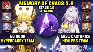 E6 Hook Carry W/ Sunday & E0 Castorice Carry (3 Stars) Memory Of Chaos 10 Honkai Star Rail 3.2