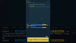 Typehints in Python #python #shorts #functions