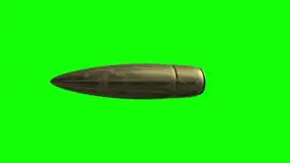 3d bullet in flight - HD transparent footage