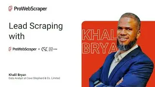 Khalil Bryan's Success Story: Local Business Data Collection & Analysis with ProWebScraper