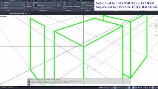 perspective projection - two perspective points - bird eye level ( includes example)