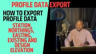 Export Profile Data || how to export profile data from civil3d to excel ||