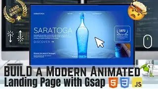 BUILD a Modern Animated Landing Page with HTML, CSS, JavaScript and GSAP | Landing Page | Clip Path