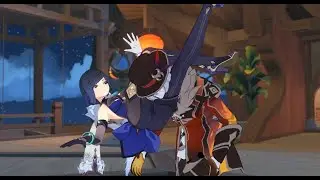 Yelan uses flying headscissors! (Genshin Impact) [Project DL]
