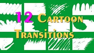 12 Cartoon Transitions Green Screen | Everything Green Screen