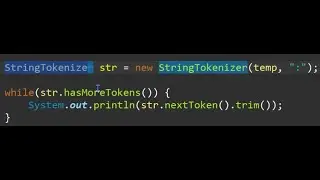 JAVA || How to use StringTokenizer class: delimiters, reading strings and breaking them apart