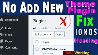 No add new theme / No add new plugin button WordPress | IONOS WordPress Tutorial - 100% fix