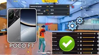 Poco F7 free fire sensitivity setting ⚙️ | Poco F7 free fire headshot setting ⚙️