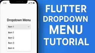 Flutter Dropdown Menu Tutorial | Step by Step Full Flutter Tutorial 