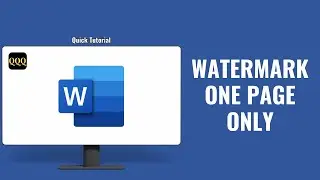 How to watermark one page only in Word