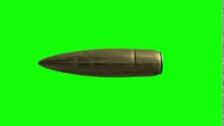 3d bullet in flight   HD transparent footage