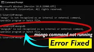 mongodb is not recognized as an internal or external command error solved | mongod command run error
