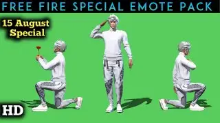 15 August Special Pack | Free Fire Green screen Emote 