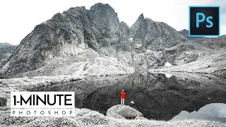 1-Minute Photoshop | Winter Color Grading Effect in Photoshop | Photoshop Tutorial