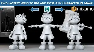Maya Auto Rig with Quick Rig and Mixamo - Rig Any Character in Minutes!