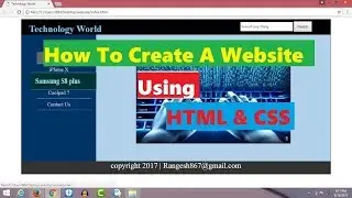 How to create a complete website using html and css part2 in Hindi 2017