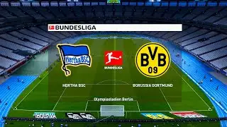 Hertha BSC vs Borussia Dortmund | Olympiastadion | 2020-21 Bundesliga | PES 2021