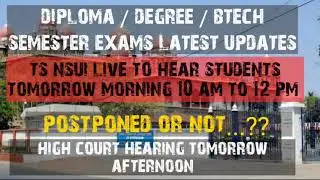 degree / btech / diploma semester exams latest news today || high court update 🤔 | ts nsui support