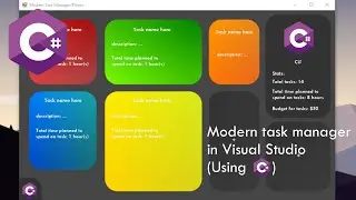 Modern task manager in Visual Studio (Tutorial, by C#)