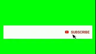 Subscribe button and bell icon 2021 / green screen subscribe