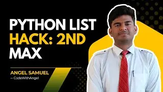 ✅ Find Second Largest Number in a List 🐍 | Python Program for Beginners 🔢💡 