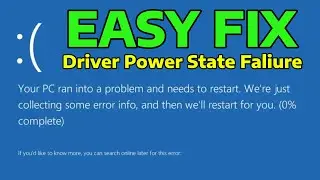 How To Fix Windows Error Code 0x0000009F (DRIVER POWER STATE FAILURE)