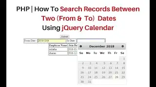 ajax php mysql date range search using jquery 3.3.1 datepicker