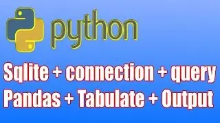 python sqlite pandas tabulate