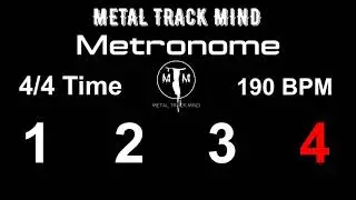 Metronome 4/4 Time 190 BPM visual numbers