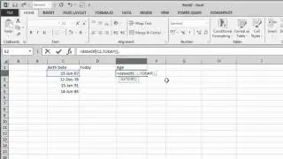 Calculating Age in Excel