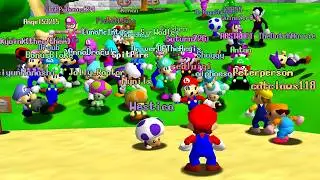Super Mario 64 with 100 Player Co-op was a mistake