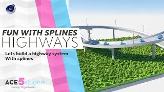 HIGHWAY tutorial [Cinema 4D - spline wrap deformer