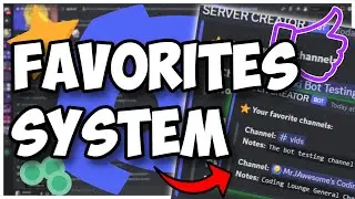 [NEW] - Discord Bot FAVORITE CHANNELS system! (MULTI GUILD) || Discord.js V14