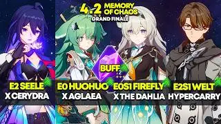 All Novaflares | E2 Seele & E0 Huohuo & E0S1 Firefly & E2S1 Welt | MOC 12 | Honkai Star Rail 4.2