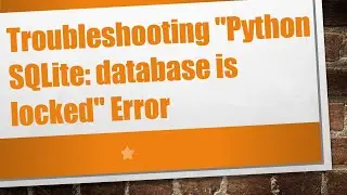 Troubleshooting 