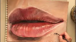 Realistic Lips Painting Tutorial by Cheryl Navarro