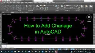How to add chanage on a line in autocad