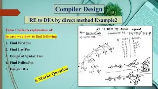 RE to DFA by Direct Method (Compiler Design) | Example 2