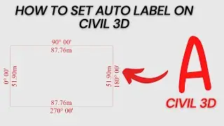 AUTOLABEL|automatic bearing and distance on your boundary using autocad civil3d|