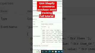 how to set up eCommerce tracking in google analytics 4 for Shopify 2022