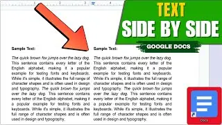 How to Make Side by Side Text in Google Docs