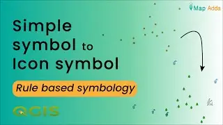 How to change simple marker to svg marker of point data in QGIS | Rule based symbology | Map Adda