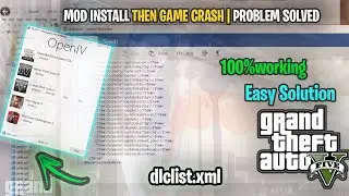 ✅ MOD INSTALL THEN GAME CRASH | 100% FIX 🔧 GTA 5 MODS CRASH PROBLEM SOLVED (2025)