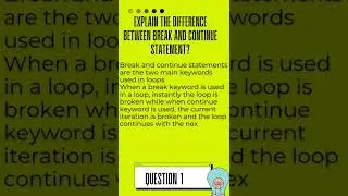 Java Interview Questions | Java Break And Continue | Break and Continue Statement | Java Tutorial